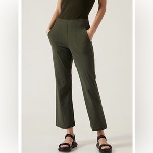 J. Crew Olive Green Cotton Blend Cropped Trousers